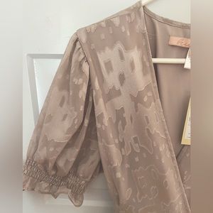 Grey Biscayne Ruffle Wrap Dress from BHLDN | Size S